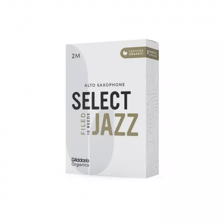 Organic Select Jazz Filed Трости для саксофона альт, размер 2M, 10 шт, D'Addario, ORSF10ASX2M