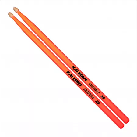5B Барабанные палочки, граб, флуоресцентные оранжевые, Kaledin Drumsticks, 7KLHBOR5B