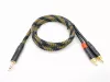 Кабель аудио 3.5мм-2хRCA, 1.25м, в оплетке, ZZcable, G45-3,5-2RCA-0125-Z