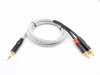 Кабель аудио 3.5мм-2хRCA, 1.25м, в оплетке, ZZcable, G45-3,5-2RCA-0125-Z