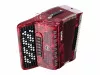Аккордеон кнопочный 70/96/7/2, красный, с футляром, Aurus, JH5096-RED
