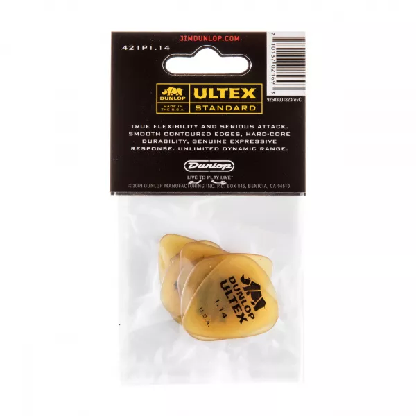 Ultex Standard Медиаторы 6шт, толщина 1,14мм, Dunlop, 421P1.14  рис.2 