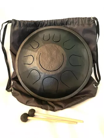 Глюкофон "Гранофон", черный 36см, 10 нот, с палочками и чехлом, Pangooda Drums, PNG-GR-36M1