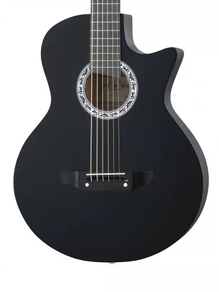 Акустическая гитара, с вырезом, черная, АККОРД, ACD-40A-3-BK  рис.2 