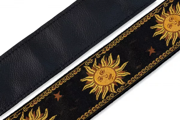Print Series Ремень для гитары, тканый, солнце/черный, Levy's, MPJG-SUN-BLK  рис.2 