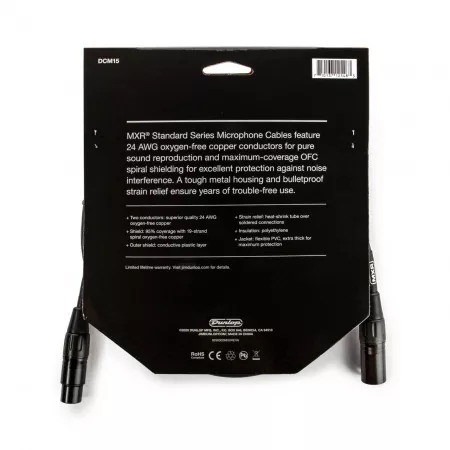 MXR Микрофонный кабель, 4.5м, Dunlop, DCM15