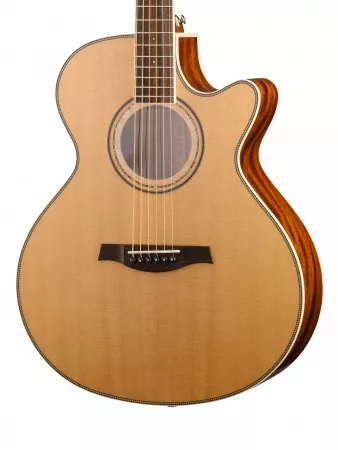 Электро-акустическая гитара, с вырезом, с футляром, Parkwood, P670-WCASE-NAT