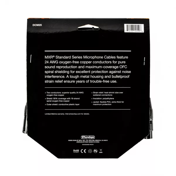 MXR Микрофонный кабель, 7.6м, Dunlop, DCM25  рис.2 