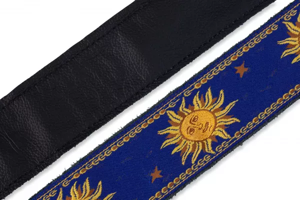 Print Series Ремень для гитары, тканый, солнце/синий, Levy's, MPJG-SUN-BLU  рис.2 