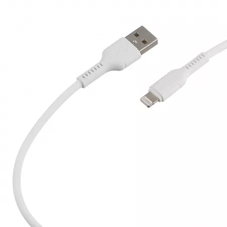 Кабель GP21L-2M USB (m)-Lightning (m) 2.4A силикон белый, GoPower, 00-00028384
