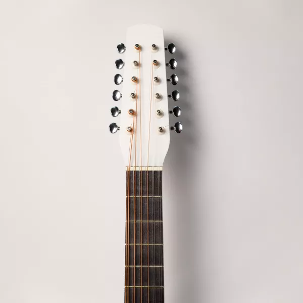 Акустическая гитара 12-струнная, белая, АККОРД, ACD-41A-89-WH  рис.2 