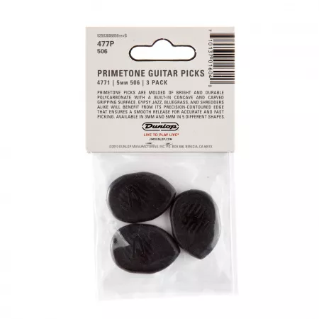 Primetone Медиаторы, 3шт, 5мм, средний кончик, Dunlop, 477P506