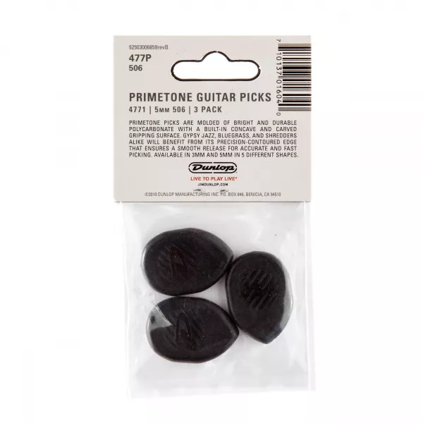 Primetone Медиаторы, 3шт, 5мм, средний кончик, Dunlop, 477P506  рис.2 