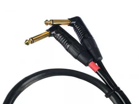 Кабель 3,5R-2Jack угловой, 1м, ZZcable, G57-3,5R-2JR-0100-0