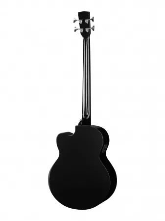 Acoustic Bass Series Электро-акустическая бас-гитара, с вырезом, черная, Cort, AB850F-BK-BAG