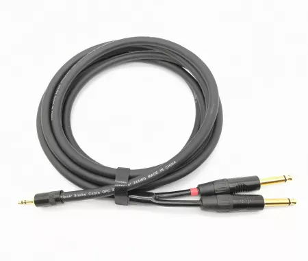 Кабель аудио 3.5-2х6.3мм, 9м, ZZcable, E52-3,5-2J-0900-0
