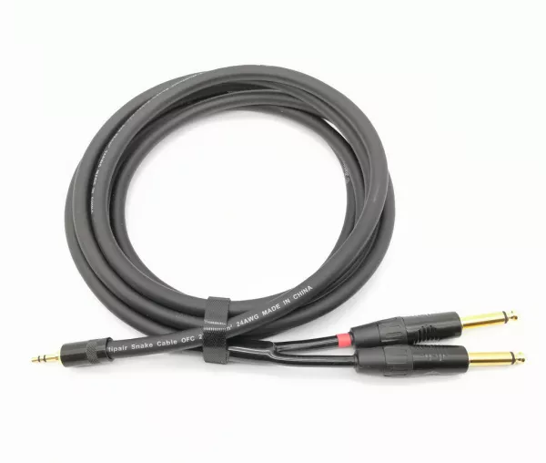 Кабель аудио 3.5-2х6.3мм, 9м, ZZcable, E52-3,5-2J-0900-0  рис.2 