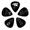 1CBK4-10JS Joe Satriani Медиаторы, черные, 10шт, средние, Planet Waves