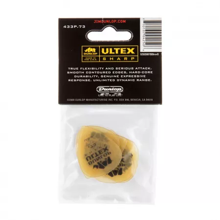 Ultex Sharp Медиаторы 6шт, толщина 0,73мм, Dunlop, 433P.73
