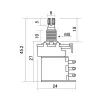 Потенциометр A500K (лог), Push-Pull, Hosco, Push-500A