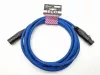 Кабель микрофонный 1м, синий, ZZcable, E1-XLR-M-F-0100-6