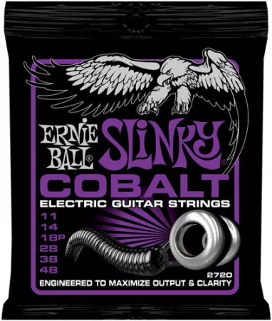 2720 Cobalt Power Slinky Комплект cтрун для электрогитары, кобальт 11-48, Ernie Ball