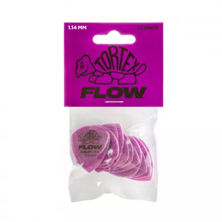 Tortex Flow Медиаторы 12шт, толщина 1.14мм, Dunlop, 558P1.14