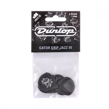 Gator Grip Jazz III Медиаторы, 6шт, толщина 1,14мм, Dunlop, 571P1.4