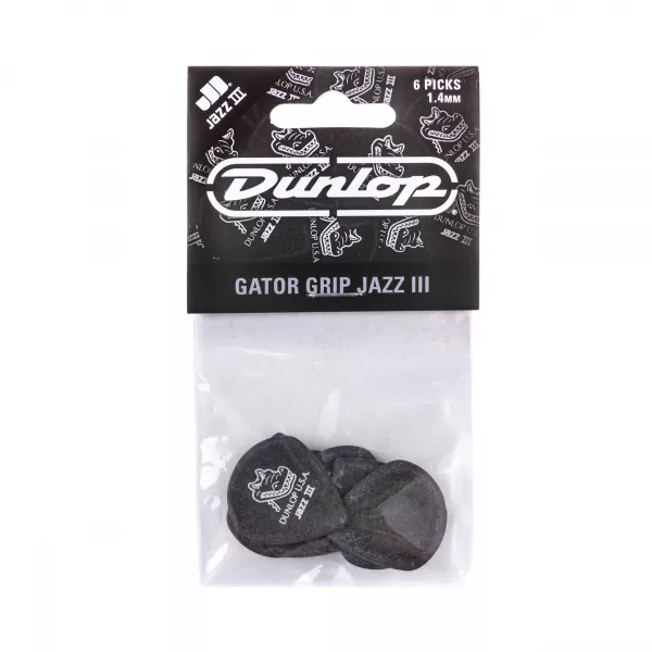 Gator Grip Jazz III Медиаторы, 6шт, толщина 1,14мм, Dunlop, 571P1.4  рис.2 