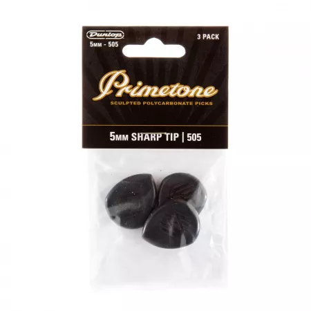 Primetone Медиаторы, 3шт, 5мм, острый кончик, Dunlop, 477P505