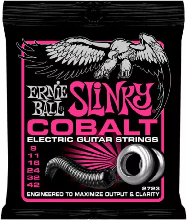 2723 Cobalt Super Slinky Комплект cтрун для электрогитары, кобальт 9-42, Ernie Ball