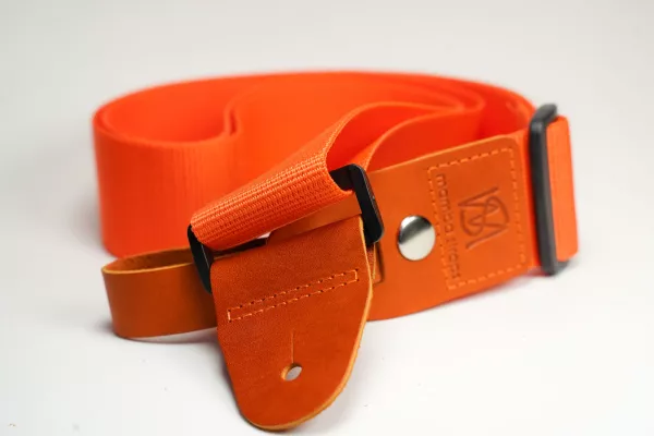 Ремень для гитары, нейлоновый, морковный, Mamba straps, MB5072-134  рис.2 