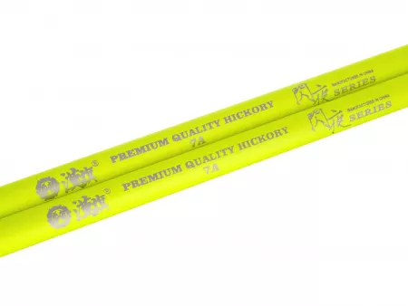 Fluorescent Series 7A YELLOW Барабанные палочки, желтые, орех гикори, HUN, 10101003009