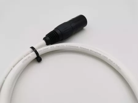 Кабель микрофонный (балансный), белый, 1м, ZZcable, E1-XLR-M-F-0100-9