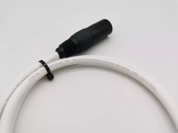 Кабель микрофонный (балансный), белый, 1м, ZZcable, E1-XLR-M-F-0100-9  рис.2 