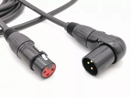 Кабель микрофонный XLR-M-F, прямой/угловой, 2м, ZZcable, E62-XLR-MR-F-0200-0