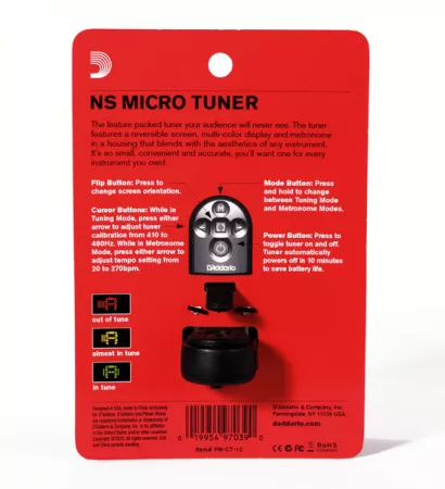 PW-CT-12 NS Mini Headstock Тюнер на прищепке, Planet Waves