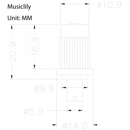 Бридж Tune-O-Matic для Gibson Les Paul, хром, Musiclily, M205