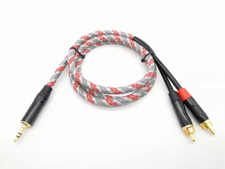 Кабель аудио 3.5мм-2хRCA, 1.25м, в оплетке, ZZcable, G45-3,5-2RCA-0125-Z