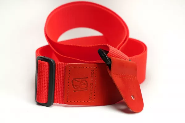 Ремень для гитары, нейлоновый, красный, Mamba straps, MB5031-090  рис.2 