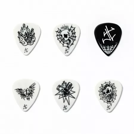 James Hetfield Медиаторы 6шт, в коробочке, Dunlop, JPH01T088
