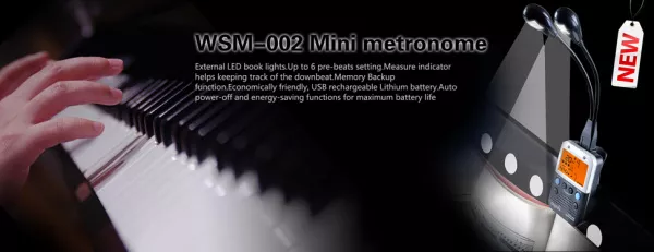 WSM-002 Intelligent Metronome Метроном на прищепке с светильником Cherub