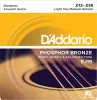 EJ19 Phosphor Bronze Комплект струн для акустической гитары, ф/б, Bluegrass, 12-56, D'Addario