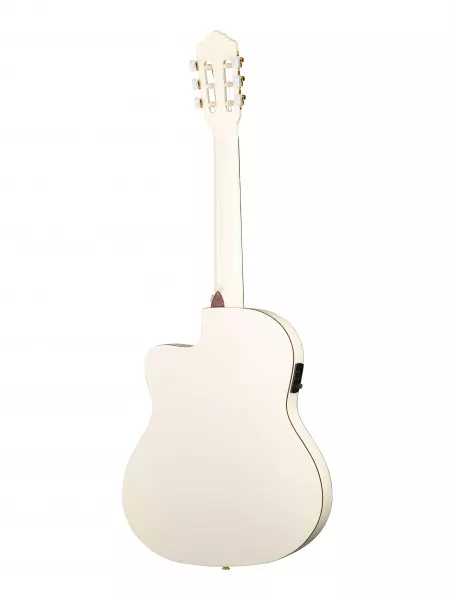 Family Series Pro Классическая гитара со звукоснимателем, размер 4/4, белая, Ortega, RCE145WH  рис.2 