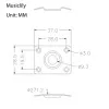 Накладка выходного разъема гитары, Gibson LP SG, черная. 2 шт, Musiclily, MX0171-2