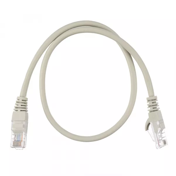 Патч-корд RJ-45 (m)-RJ-45 (m) 0.5м кат.5е ПВХ 26AWG, серый, в пакете, GoPower, 00-00027471  рис.2 