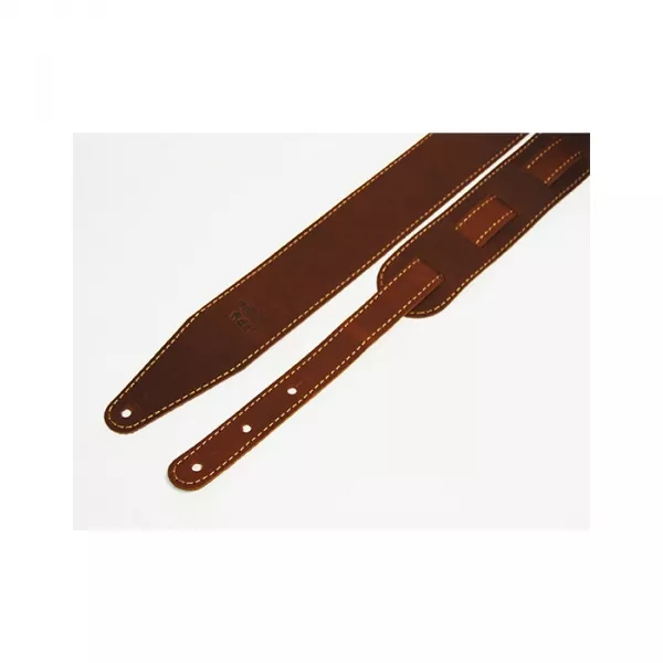 Leather 11 Ремень для гитары, кожаный, каштан, Fidel, FL66027L11  рис.2 