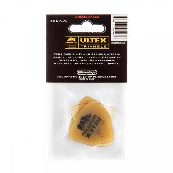 Ultex Triangle Медиаторы 6шт, толщина 0,73мм, треугольные, Dunlop, 426P.73  рис.2 