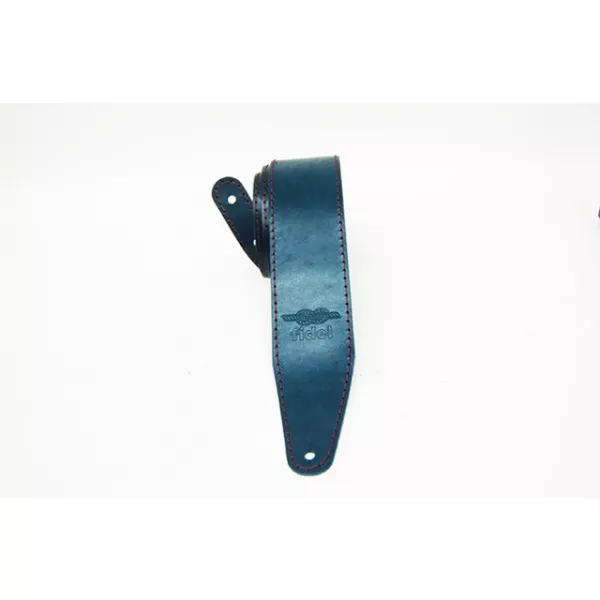 Leather 11 Ремень для гитары, кожаный, синий, Fidel, FL66002L11  рис.2 