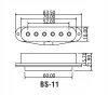 Звукосниматель магнитный, сингл, бриджевый, черный, Belcat, BS-11Bridge-BK